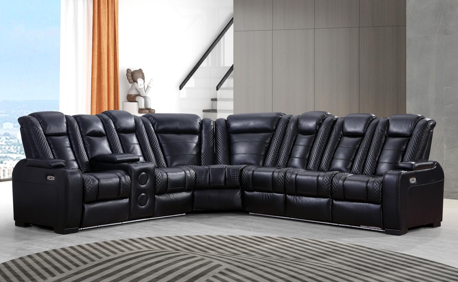 L467 - Zachary Black Living Room – Massa Gallery